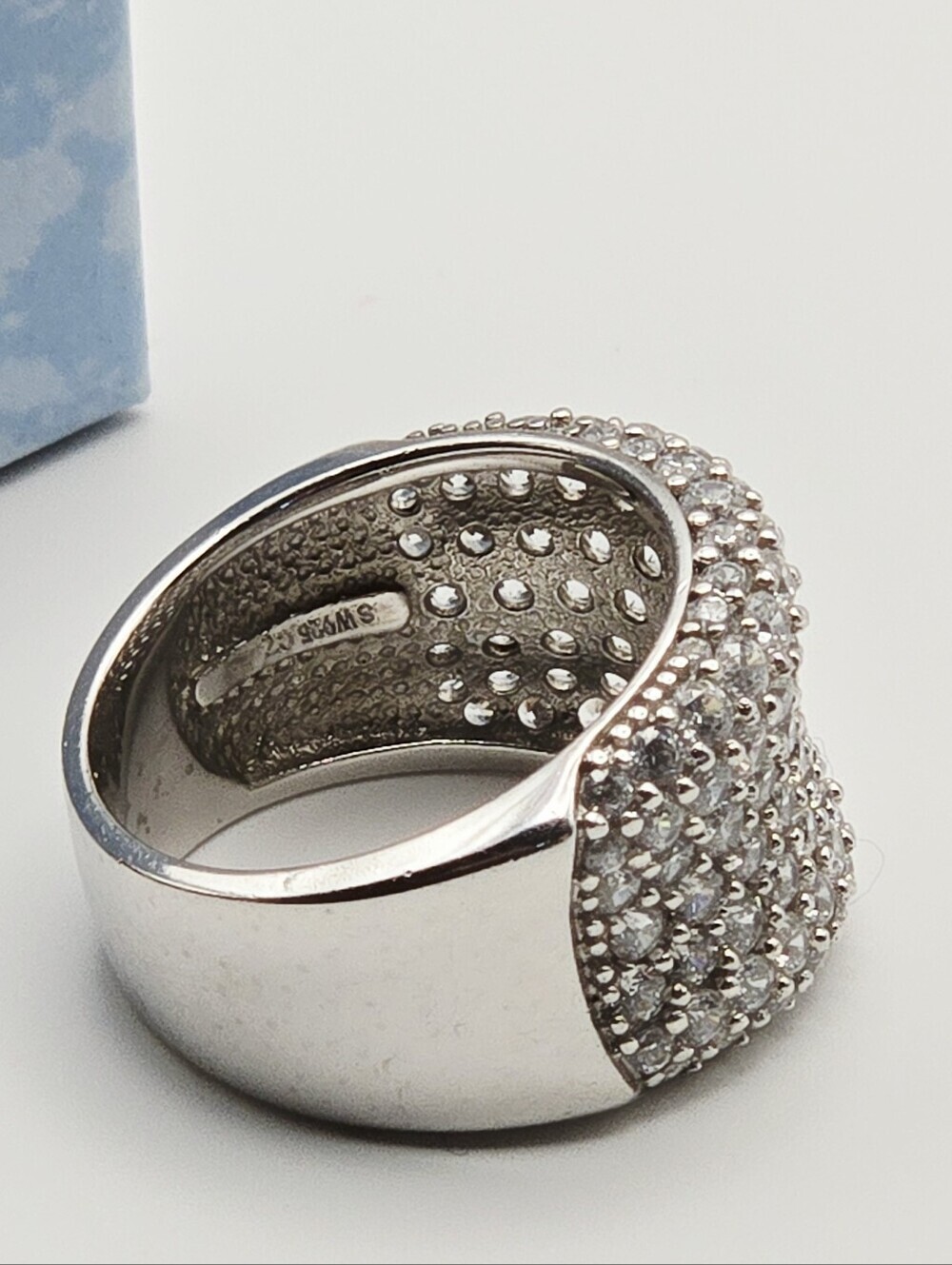 Sterling Sliver Ring Sw 925 CZ Ring Size 7.25 Weight 8g - Picture 17 of 17